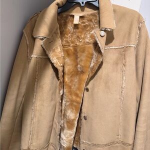 Kate Hill Tan Faux Shearling Jacket